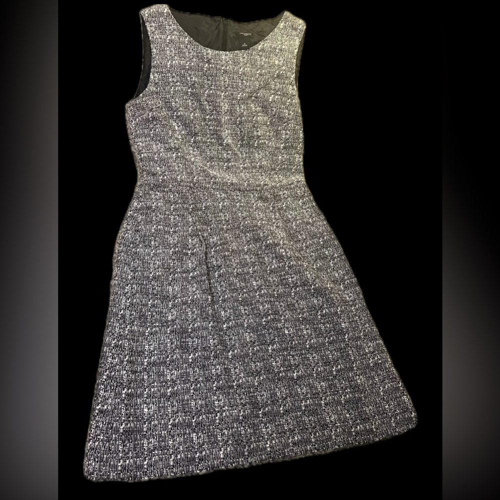 ANN TAYLOR black and white sleeveless dress 10